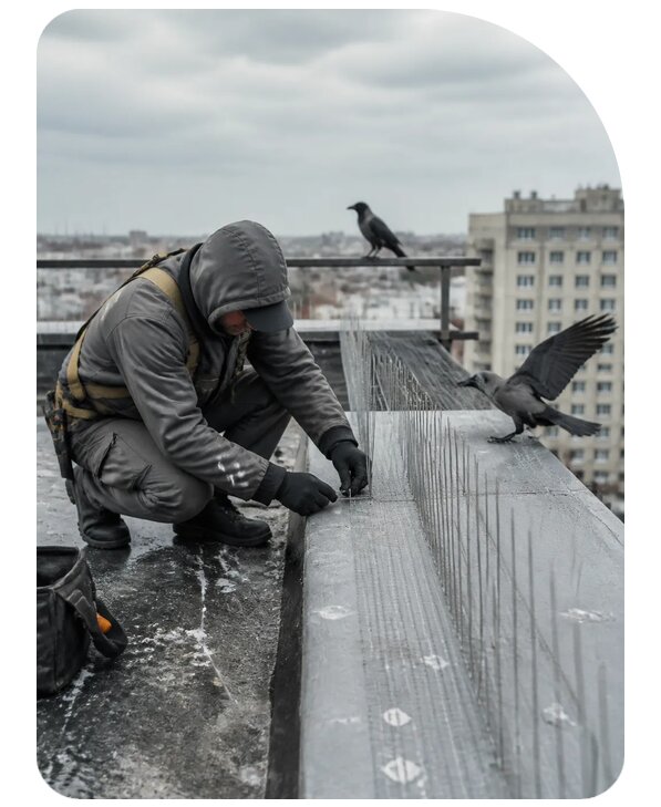 Защита от ворон под ключ в Майкопе по цене от 5055 р. | Сенат-Мкп